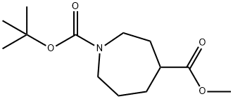 1-tert-butyl 4-methyl azepane-1,4-dicarboxylate Struktur