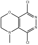 5,8-dichloro-3,4-dihydro-4-Methyl-2H-pyridazino[4,5-b][1,4]oxazine Struktur