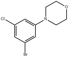 4-(3-Bromo-5-chlorophenyl)morpholine Struktur