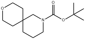 9-Oxa-2-azaspiro[5.5]undecan-9-carboxylic acid tert-butyl ester Struktur