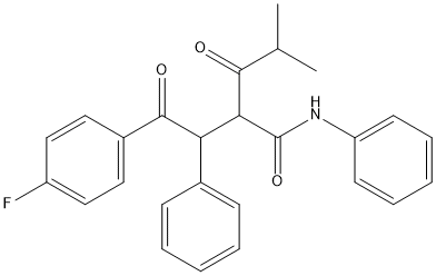 2-[2-(4-Fluorophenyl)-2-oxo-1-phenylethyl]-4-methyl-3-oxo-N-phenylpentanamide Structure