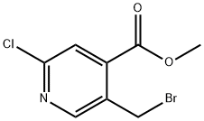 4-Pyridinecarboxylic acid, 5-(broMoMethyl)-2-chloro-, Methyl ester Struktur