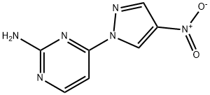 2-pyriMidinaMine, 4-(4-nitro-1H-pyrazol-1-yl)- Struktur