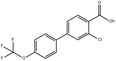 2-Chloro-4-(4-trifluoroMethoxyphenyl)benzoic acid Struktur