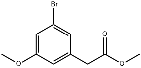 Benzeneacetic acid, 3-bromo-5-methoxy-, methyl ester Struktur