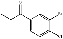 2-Bromo-1-chloro-4-(ethylcarbonyl)benzene Struktur