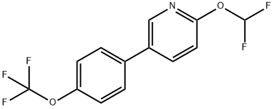 2-(difluoroMethoxy)-5-(4-(trifluoroMethoxy)phenyl)pyridine Struktur