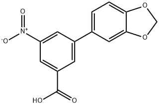 3-(3,4-Methylenedioxyphenyl)-5-nitrobenzoic acid Struktur