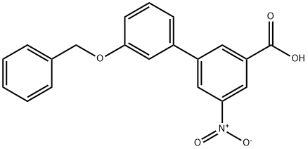 3-(3-Benzyloxyphenyl)-5-nitrobenzoic acid Struktur