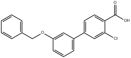 4-(3-Benzyloxyphenyl)-2-chlorobenzoic acid Struktur