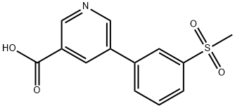 5-(3-Methylsulfonylphenyl)nicotinic acid Struktur