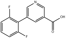 5-(2,6-difluorophenyl)pyridine-3-carboxylic acid Struktur