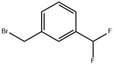 1-(Bromomethyl)-3-(difluoromethyl)benzene, 3-(Bromomethyl)-alpha,alpha-difluorotoluene, 3-(Bromomethyl)benzal fluoride Struktur