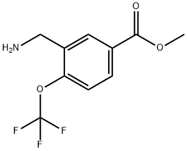 methyl 3-(aminomethyl)-4-(trifluoromethoxy)benzoate Struktur