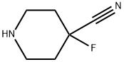 4-Piperidinecarbonitrile, 4-fluoro- Struktur