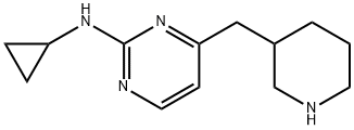 N-cyclopropyl-4-(piperidin-3-ylMethyl)pyriMidin-2-
aMine Structure