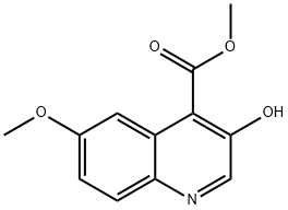 3-Hydroxy-6-Methoxy-quinoline-4-carboxylic acid Methyl ester Struktur