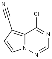 Pyrrolo[2,1-f][1,2,4]triazine-5-carbonitrile, 4-chloro- Struktur