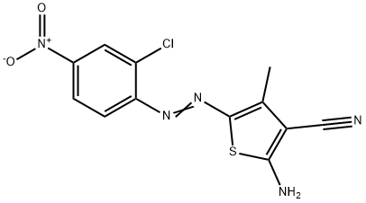 2-AMINO-5-((2-CHLORO-4-NITROPHENYL)AZO)-4-METHYL-3-THIOPHENECARBONITRILE Struktur