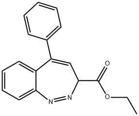 5-Phenyl-3H-1,2-benzodiazepine-3-carboxylic acid ethyl ester Struktur