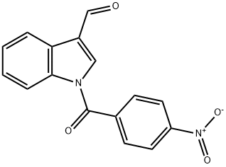 N-(p-nitrobenzoyl)indole-3-carboxaldehyde Struktur