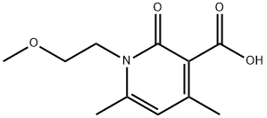 1-(2-Methoxyethyl)-4,6-dimethyl-2-oxo-1,2-dihydropyridine-3-carboxylic acid Struktur