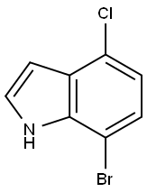 7-溴-4-氯-1H-吲哚, 126811-29-8, 結(jié)構(gòu)式