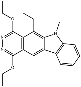 1,4-Diethoxy-5-ethyl-6-methyl-6H-pyridazino(4,5-b)carbazole Struktur