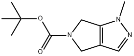 1-Methyl-4,6-dihydro-1H-pyrrolo[3,4-c]pyrazole-5-carboxylic acid tert-butyl ester Struktur