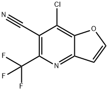 Furo[3,2-b]pyridine-6-carbonitrile, 7-chloro-5-(trifluoromethyl)- Struktur