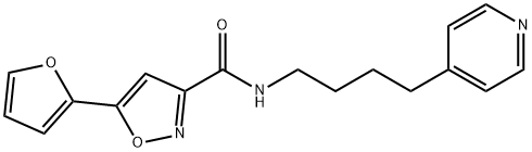 5-(furan-2-yl)-N-(4-(pyridin-4-yl)butyl)isoxazole-3-carboxaMide Struktur