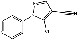 5-chloro-1-(pyridin-4-yl)-1H-pyrazole-4-carbonitrile Struktur