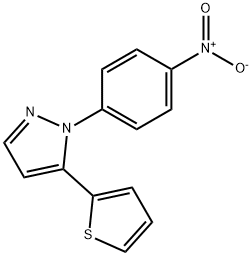 1-(4-nitrophenyl)-5-(thiophen-2-yl)-1H-pyrazole Struktur