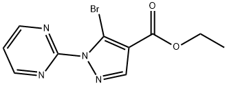 1H-Pyrazole-4-carboxylic acid, 5-broMo-1-(2-pyriMidinyl)-, ethyl ester Struktur