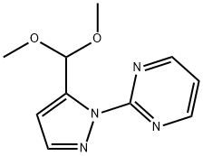 2-(5-(diMethoxyMethyl)-1H-pyrazol-1-yl)pyriMidine Struktur