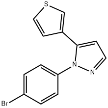 1-(4-broMophenyl)-5-(thiophen-3-yl)-1H-pyrazole Struktur