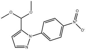 5-(diMethoxyMethyl)-1-(4-nitrophenyl)-1H-pyrazole Struktur