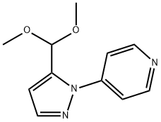 4-(5-(diMethoxyMethyl)-1H-pyrazol-1-yl)pyridine Struktur