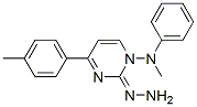 1-(Phenylmethylamino)-2-hydrazono-4-(p-tolyl)-pyrimidine Struktur