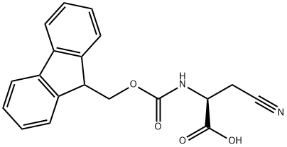 (S)-2-((((9H-Fluoren-9-yl)Methoxy)carbonyl)aMino)-3-cyanopropanoic acid Struktur