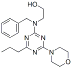 2-[benzyl-(4-morpholin-4-yl-6-propyl-1,3,5-triazin-2-yl)amino]ethanol Struktur