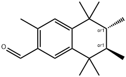 2-Naphtalencarboxaldehyd, 5,6,7,8-tetrahydro-3,5,5,6,7,8,8-heptamethyl-, trans- Struktur