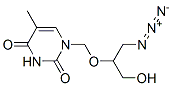 1-((2-azido-1-(hydroxymethyl)ethoxy)methyl)thymine Struktur