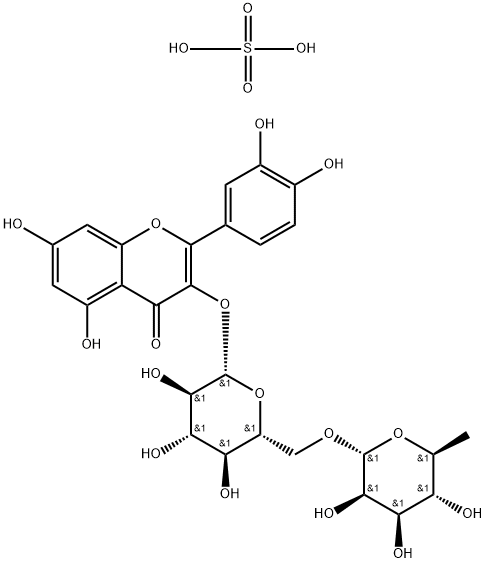 硫酸蘆丁, 12768-44-4, 結(jié)構(gòu)式