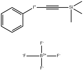 TRIMETHYLSILYLETHYNYL(PHENYL)IODONIUM TETRAFLUOROBORATE Struktur