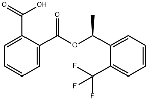 (S)-2-((1-(2-(trifluoroMethyl)phenyl)ethoxy)carbonyl)benzoic acid Struktur