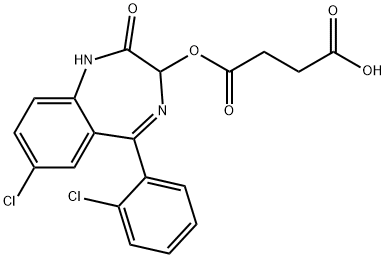 lorazepam hemisuccinate Struktur