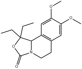 3H-Oxazolo[4,3-a]isoquinolin-3-one,  1,1-diethyl-1,5,6,10b-tetrahydro-8,9-dimethoxy- Struktur