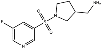 (1-(5-fluoropyridin-3-ylsulfonyl)pyrrolidin-3-yl)MethanaMine Struktur