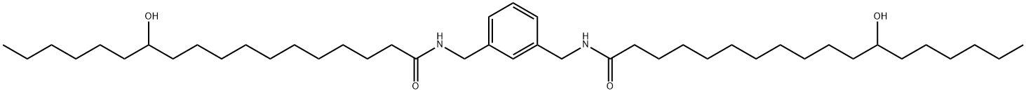 Octadecanamide, N,N-1,3-phenylenebis(methylene)bis12-hydroxy- Struktur